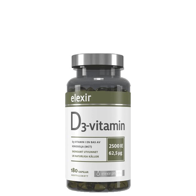 D3-vitamiini 2500 IE, 180 kapselia