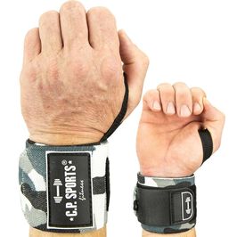 Strongman Wrist Wraps 50 cm, White/Camo  Strongman rannesiteet 50 cm Kamo