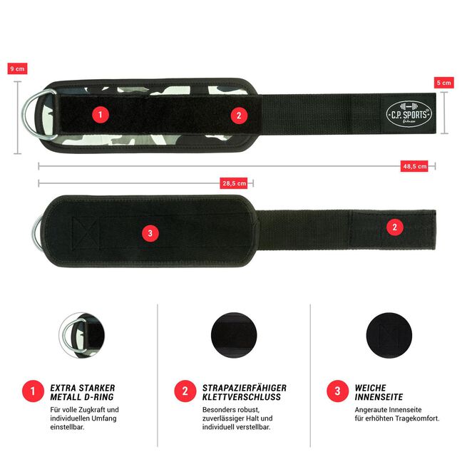 Premium Jalkahihnat pari Kamo