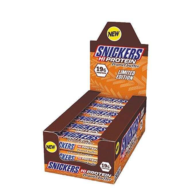 12 x Snickers Protein Bar 57 g Maapähkinävoita Peanut Butter