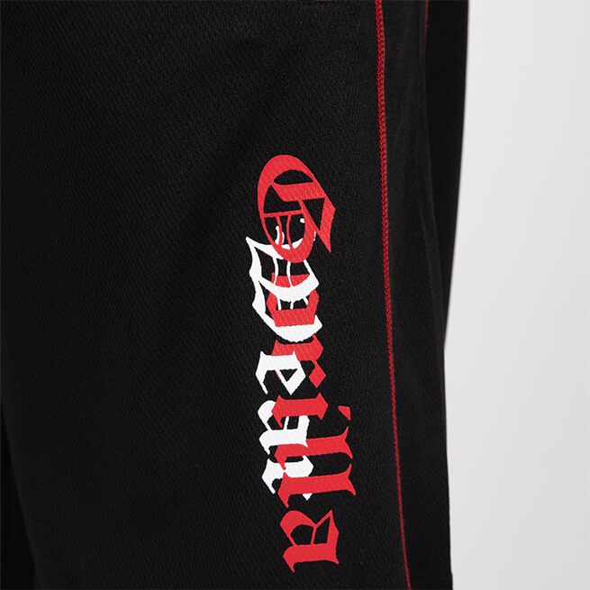 Marlow Mesh Shorts Musta Punainen