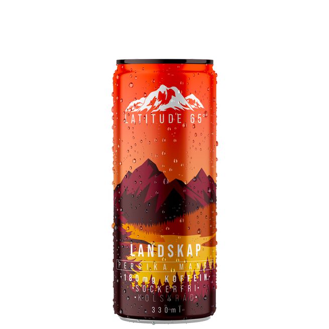 24 x Latitude 65 Energiajuoma 330 ml Landskap - Persika/Mango