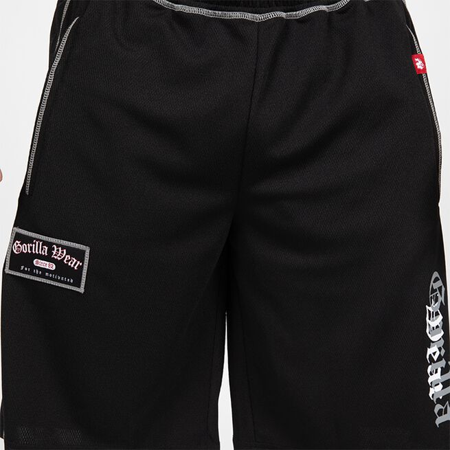 Marlow Mesh Shorts Musta Harmaa