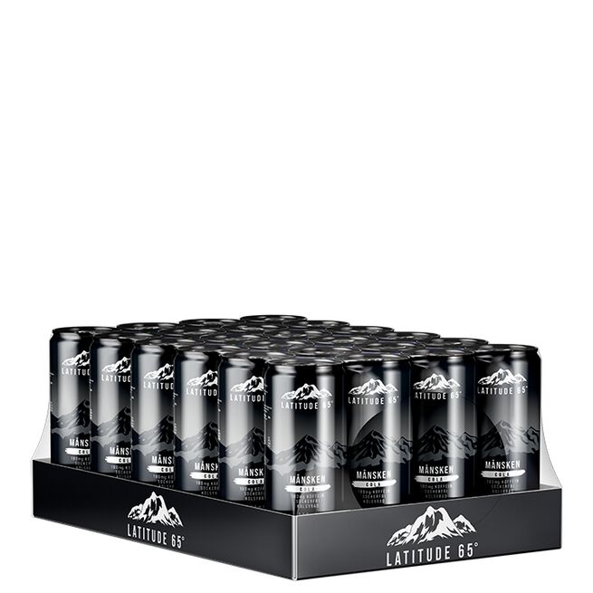 24 x Latitude 65 Energiajuoma 330 ml Månsken - Cola
