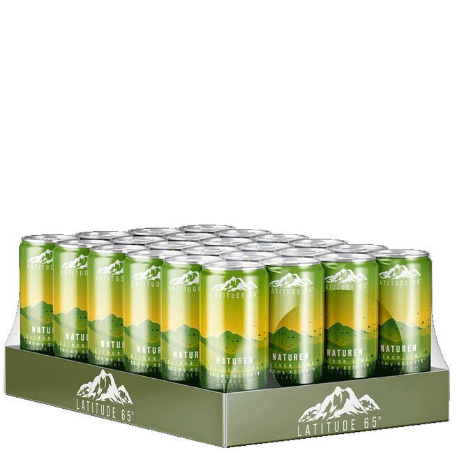 24 x Latitude 65 Energiajuoma 330 ml Naturen - Citron/Lime