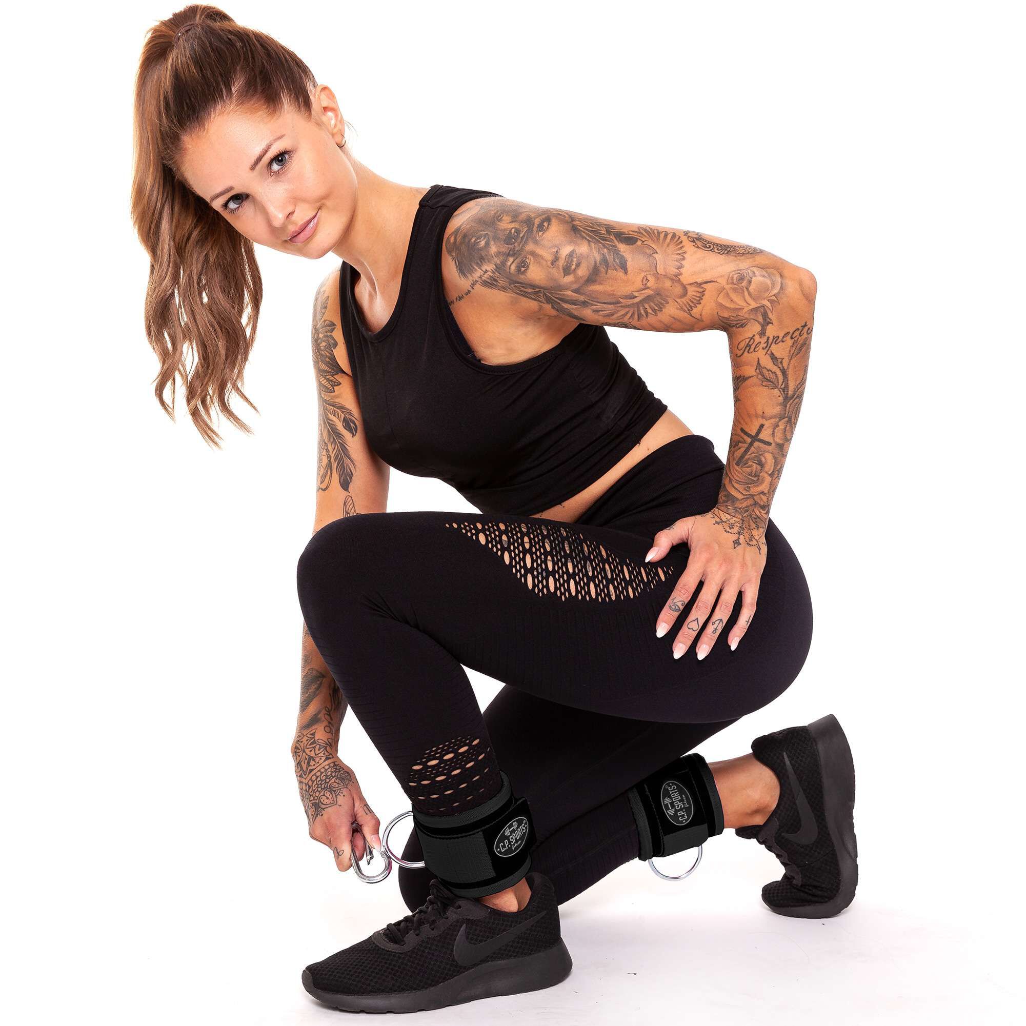 Premium Jalkahihnat pari Musta  