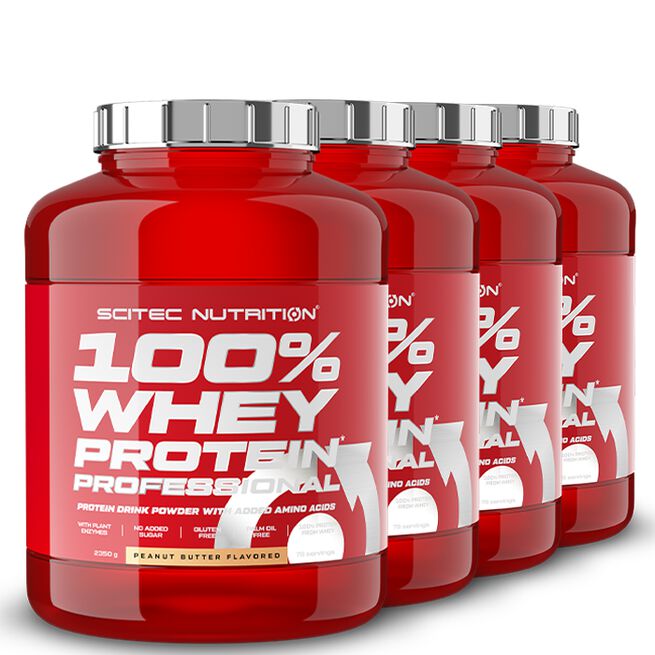 4 x 100 % Whey Protein Professional Heraproteiini 2350 g BIG BUY