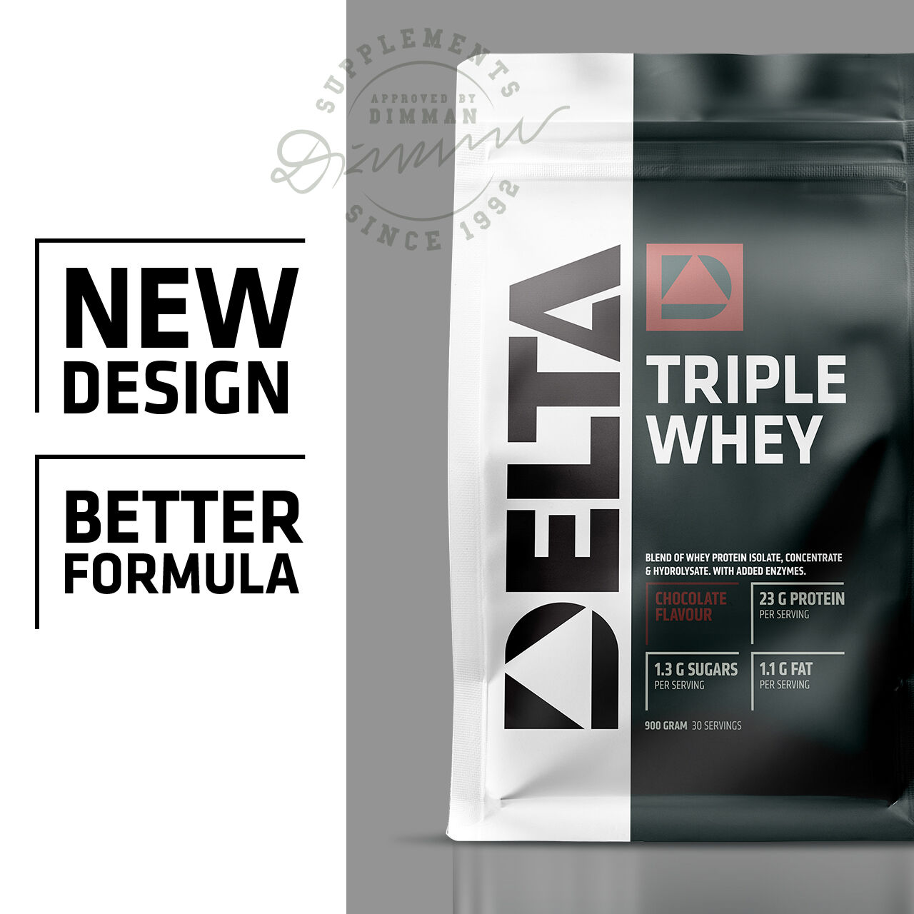 Triple Whey Heraproteiini 900 g Chocolate