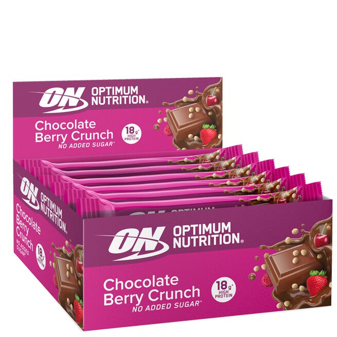 12 x Optimum Protein -patukat 55-59 g Chocolate Berry Crunch