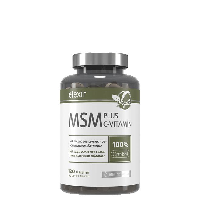 Elexir Pharma MSM + C Vitamin, 120 tablettia