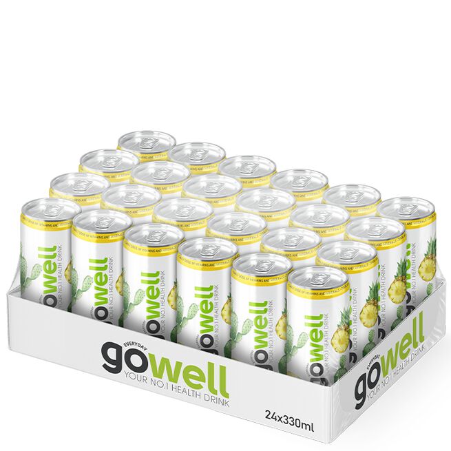 24 x GoWell Functional Drink 24 x 33 cl Ananas Kaktus