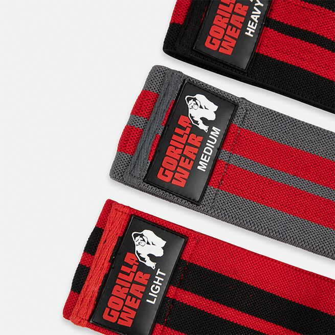 Glute band 3-pack Musta Punainen Harmaa