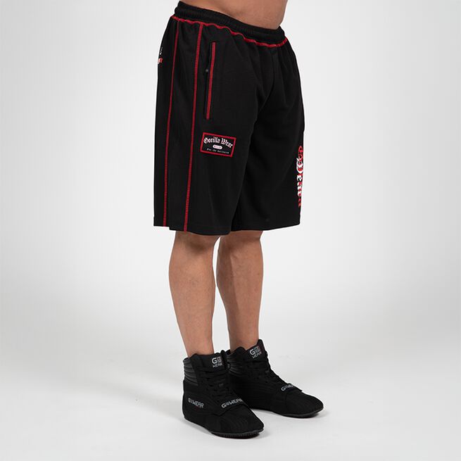 Marlow Mesh Shorts Musta Punainen