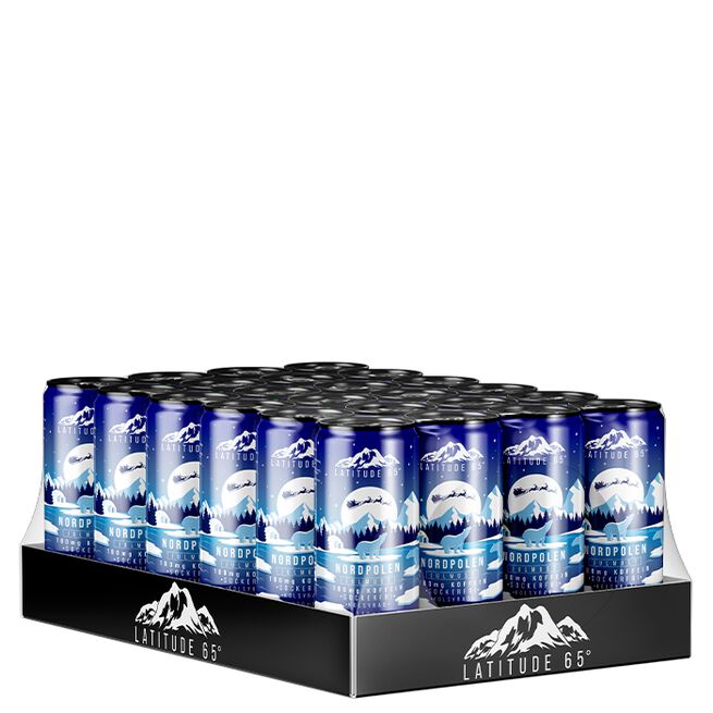 24 x Latitude 65 Energiajuoma 330 ml Nordpolen - Julmust