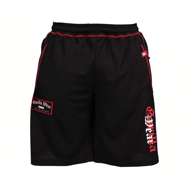 Marlow Mesh Shorts Musta Punainen