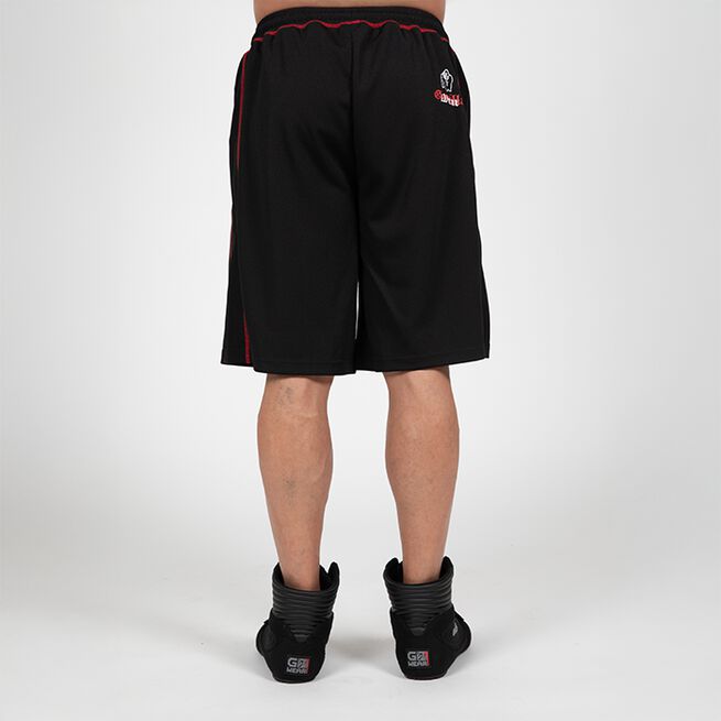 Marlow Mesh Shorts Musta Punainen