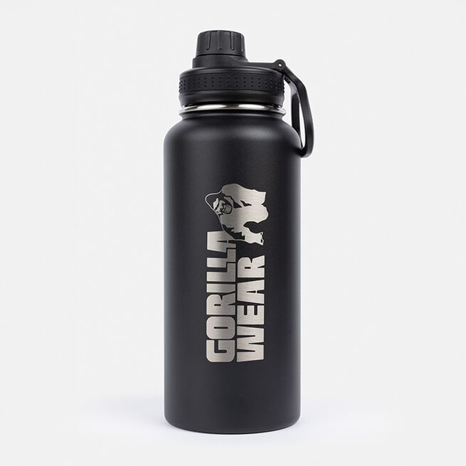 Ruostumaton Teräspullo 1000 ml Musta