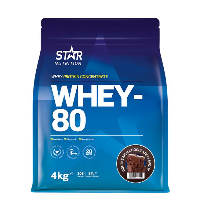 Whey-80 Heraproteiini 4 kg Double Rich Chocolate
