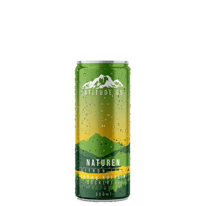 24 x Latitude 65 Energiajuoma 330 ml Naturen - Citron/Lime