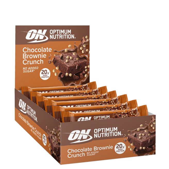 10 x Optimum Protein -patukat 65-70 g Chocolate Brownie Crunch