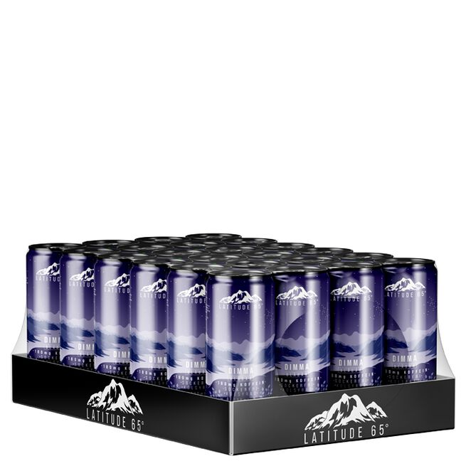 24 x Latitude 65 Energiajuoma 330 ml Dimma - Blåbär