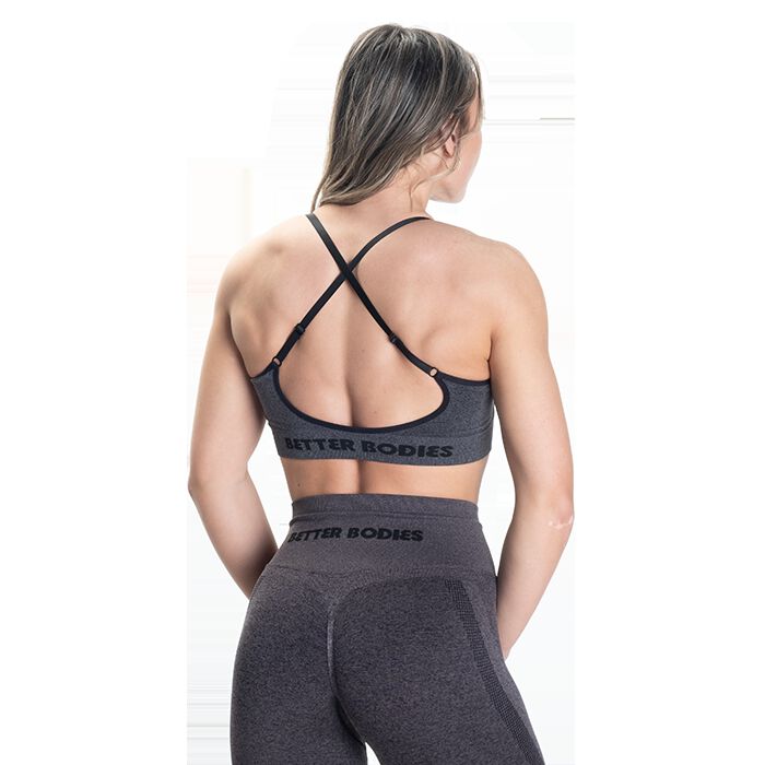 Curve Scrunch Bra, Black Melange