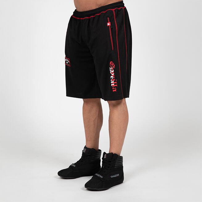 Marlow Mesh Shorts Musta Punainen