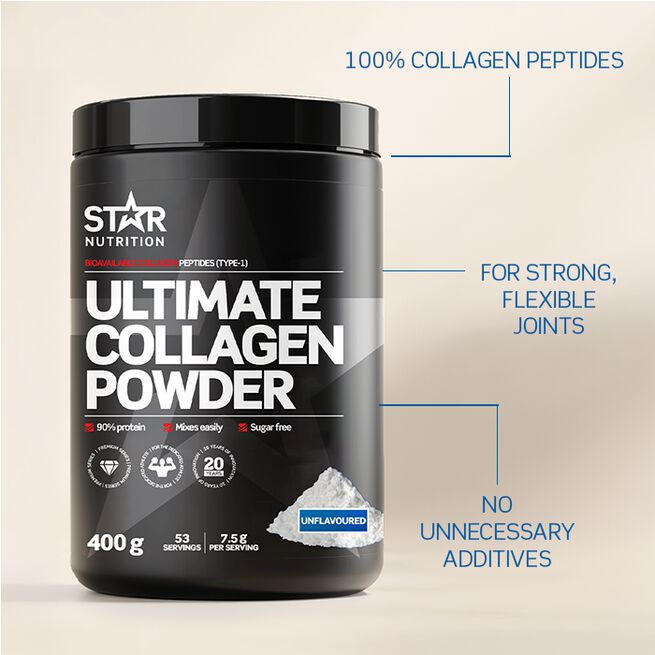 Ultimate Collagen Powder Kollageenipeptidit 400 g Lemonade
