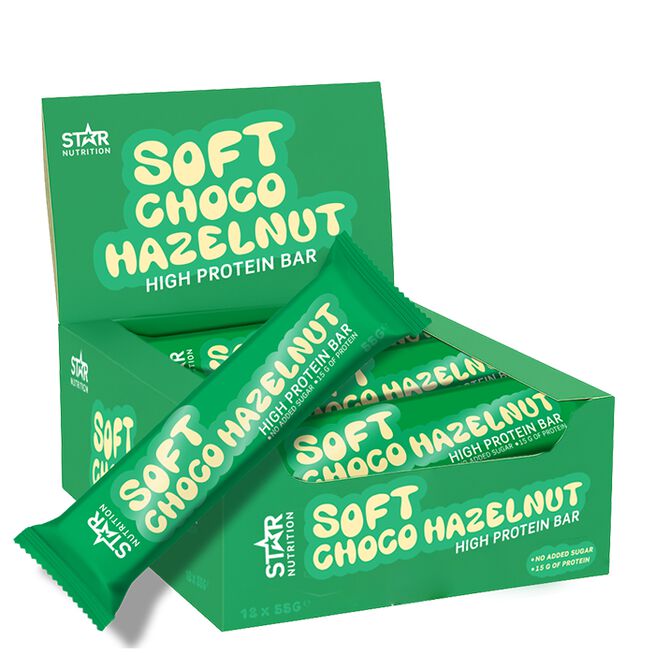 12 x Soft Protein Bar 55 g Soft Choco Hazelnut
