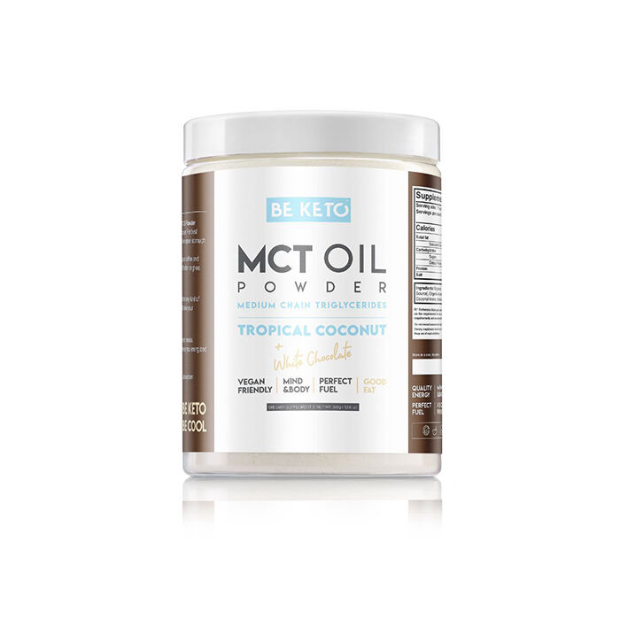 KETO MCT Oil Powder 300 g Kookos & Valkosuklaa coconut_white_chocolate