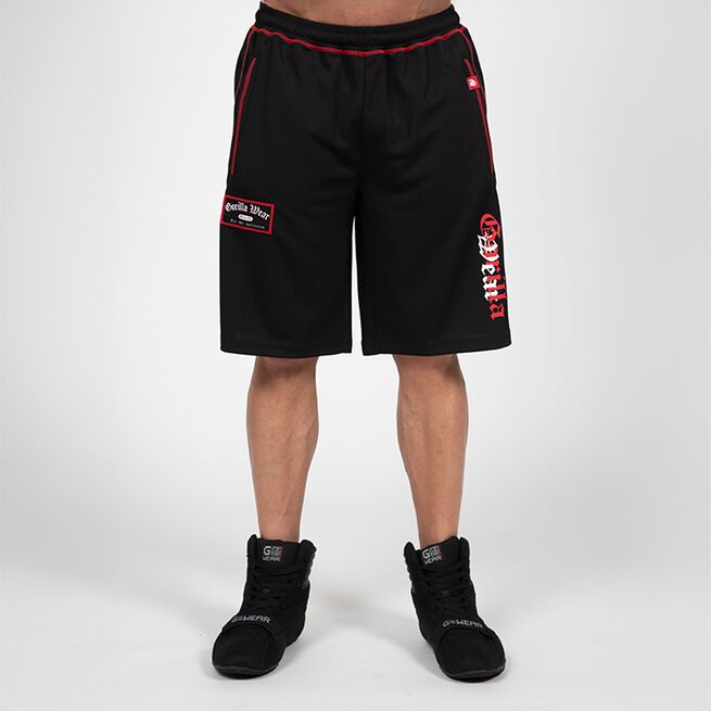 Marlow Mesh Shorts Musta Punainen