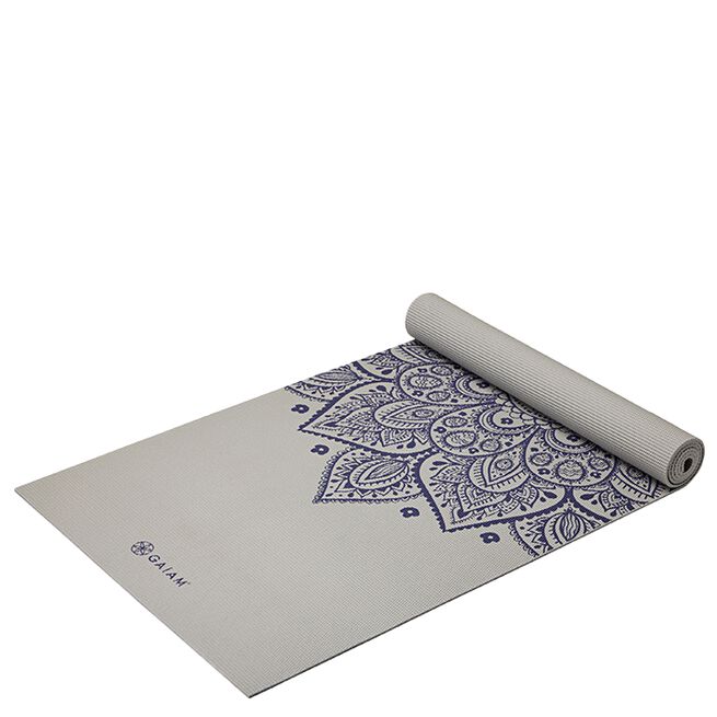 Gaiam Sustained Grey Sundial Flower Yoga Mat 5 mm