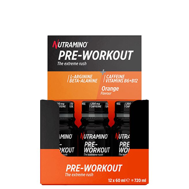 12 x Nutramino PWO Shot, 60 ml, Orange 