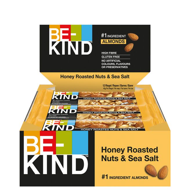 12 x BeKind Core Bar 40 g Honey Roasted Nuts & Sea Salt Honey Roasted Nuts & Sea Salt