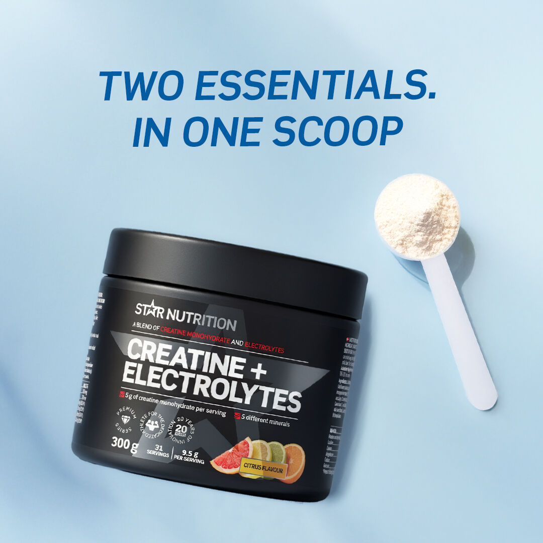 Kreatiini + Elektrolyytit 300 g citrus