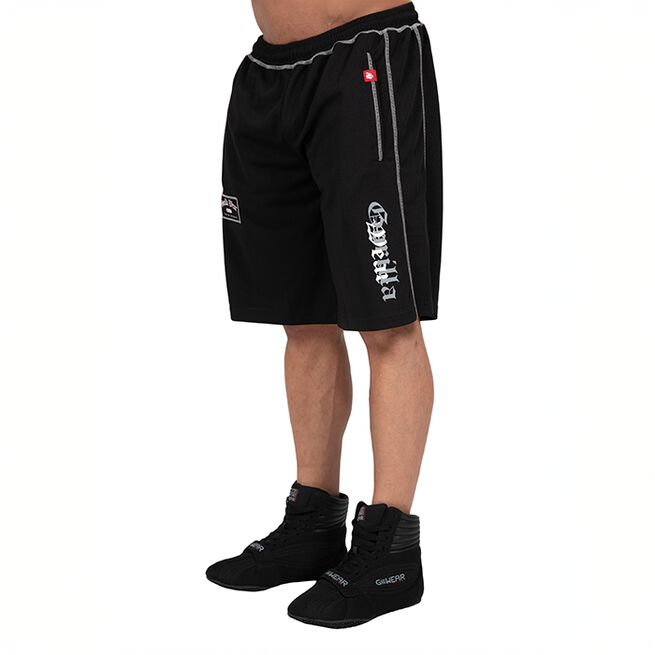 Marlow Mesh Shorts Musta Harmaa