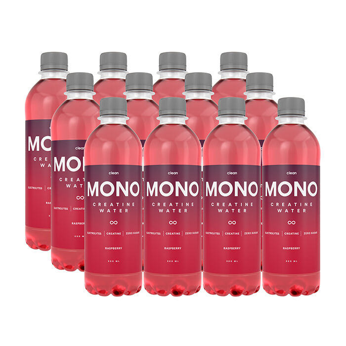 12 x  Clean MONO Creatine Water 500 ml Raspberry