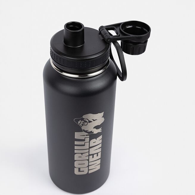 Ruostumaton Teräspullo 1000 ml Musta