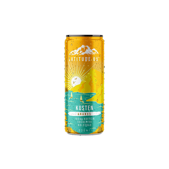 24 x Latitude 65 Energiajuoma 330 ml Kusten - Ananas