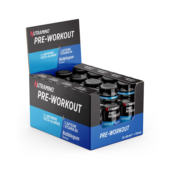 12 x Nutramino PWO Shot, 60 ml Bubblegum Bubblegum