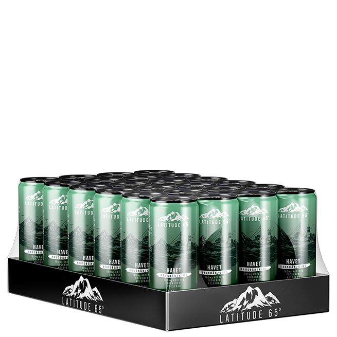 24 x Latitude 65 Energiajuoma 330 ml Havet - Krusbär/Kiwi