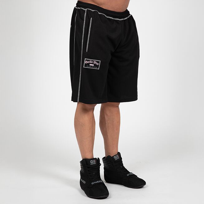 Marlow Mesh Shorts Musta Harmaa
