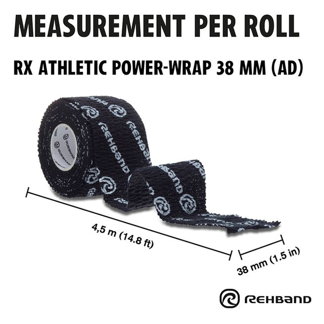 RX Athletic Power Wrap -Urheiluteippi 38 mm x 4,5 m