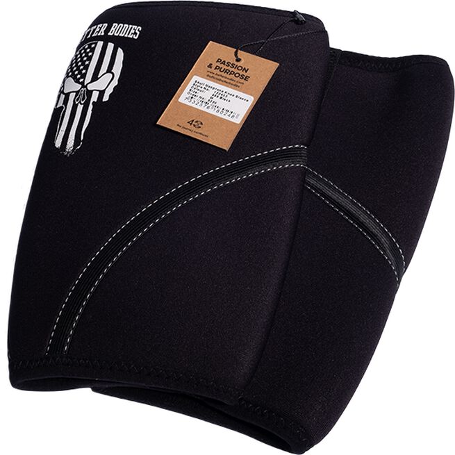 Skull Neoprene Knee Sleeve, Black