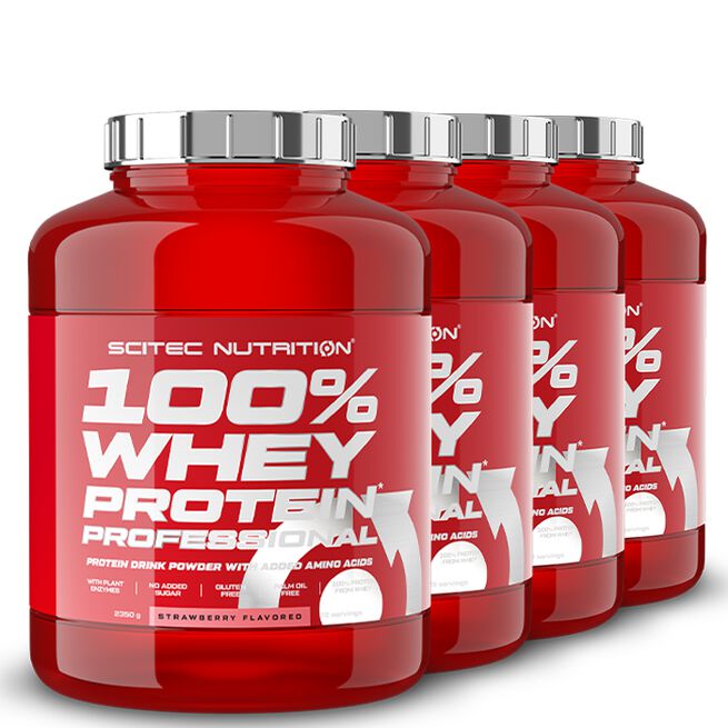 4 x 100 % Whey Protein Professional Heraproteiini 2350 g BIG BUY