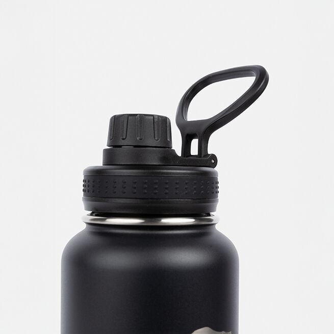 Ruostumaton Teräspullo 1000 ml Musta