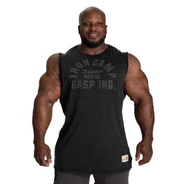 Gasp Throwback s/, Washed Black Throwback Paita Musta