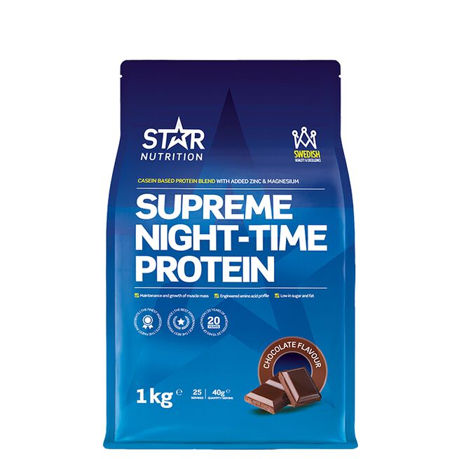 Supreme Night Time Sekaproteiini 1 kg Chocolate
