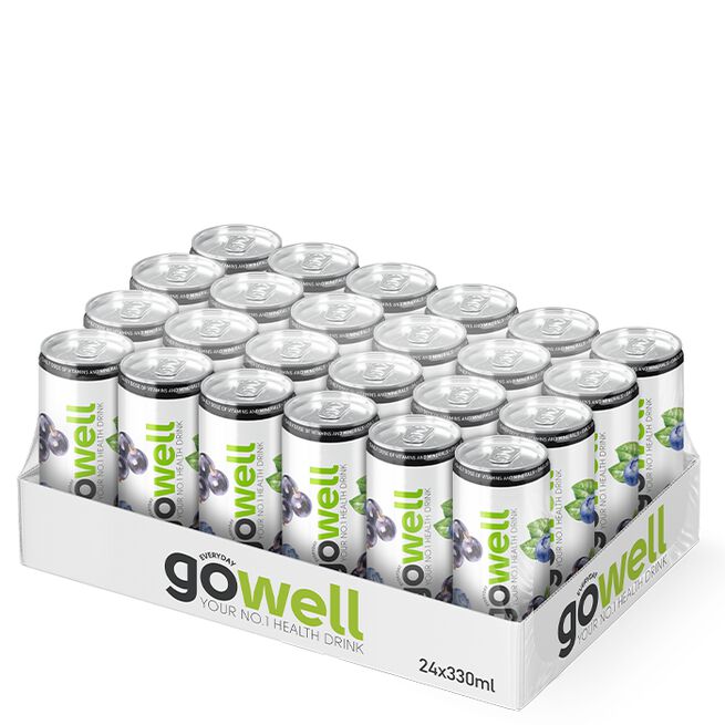 24 x GoWell Functional Drink 24 x 33 cl Svartvinbär Blåbär