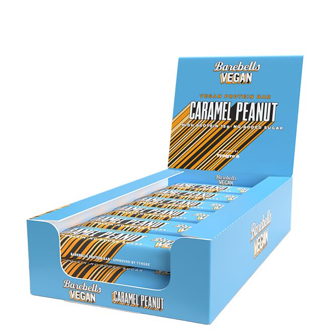 12 x Barebells Vegan Proteiinipatukka 55 g Peanut Caramel